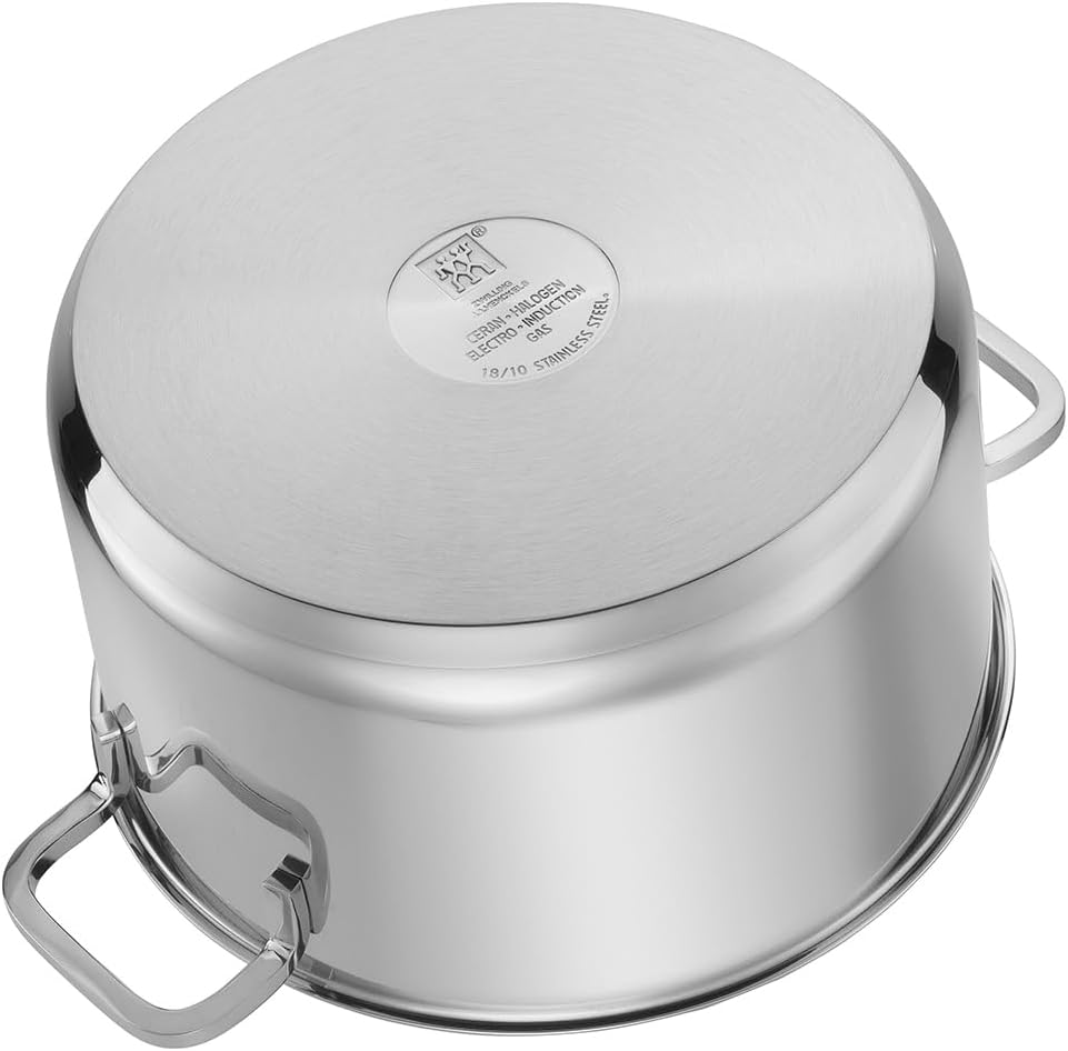 ZWILLING Juego de ollas de 5 Piezas, 4 Tapas, Apto para Inducción, Acero Inoxidable, Quadro