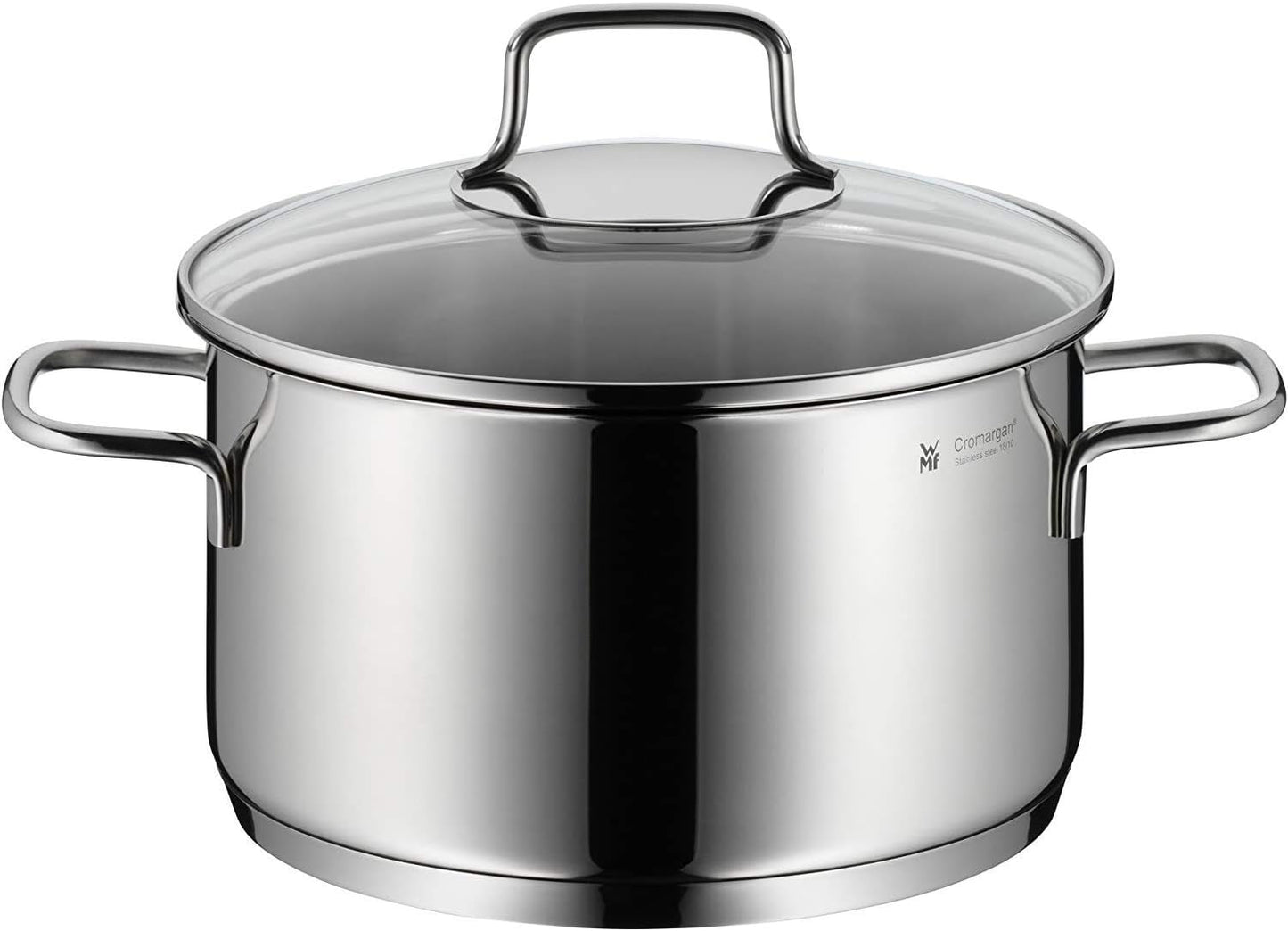 WMF Astoria Batería de Cocina (5 Piezas), Cristal, Acero Inoxidable Cromargan, Apta para Todo Tipo de cocinas Incluso inducción