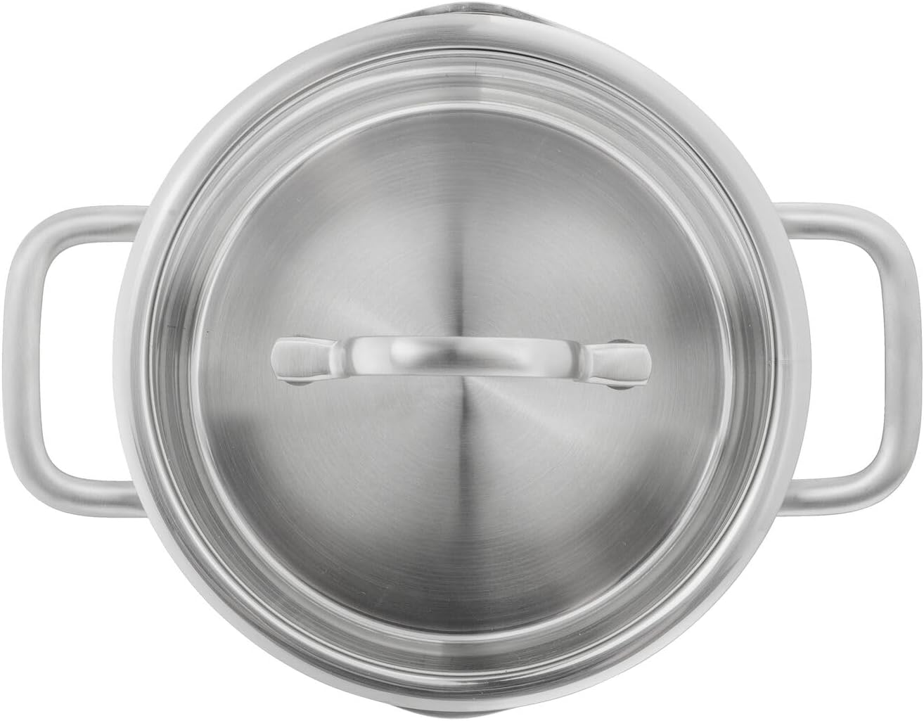 ZWILLING TrueFlow - Batería de cocina (5 piezas, con colador integrado en la tapa de cristal, apta para inducción, sin revestimiento, acero inoxidable)