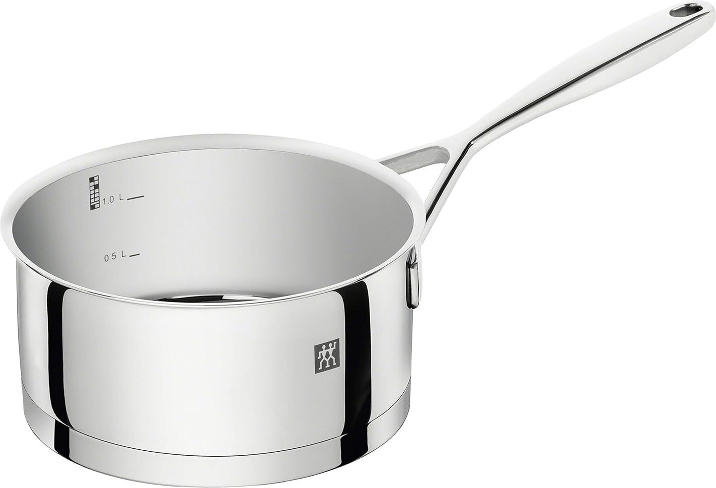 ZWILLING Batería de Cocina de 5 Piezas, 4 Tapas, Apto para Inducción, Acero Inoxidable, Passion, Color Gris Brillante, Ø 16cm, Ø 20 cm, Ø 24 cm, Ø 28 cm
