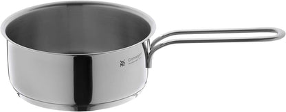 WMF Mini - Batería de Cocina 5 Piezas, Acero Inoxidable Apto para Inducción, 2 Cacerola Baja de 12 cm y 14 cm, 2 Cacerolas Altas de 14 cm y 16 cm , 1 Cazo 14 cm con 4 Tapas de Acero, Apilables
