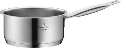 WMF Gourmet Plus - Batería de Cocina 5 Piezas, Acero Inoxidable Apto para Inducción, 1 Cacerola Baja de 20 cm, 3 Cacerolas Altas de 16 cm, 20 cm y 24 cm, 1 Cazo 16 cm con 4 Tapas de Acero Inoxidable
