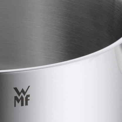 WMF Mini - Batería de Cocina 5 Piezas, Acero Inoxidable Apto para Inducción, 2 Cacerola Baja de 12 cm y 14 cm, 2 Cacerolas Altas de 14 cm y 16 cm , 1 Cazo 14 cm con 4 Tapas de Acero, Apilables