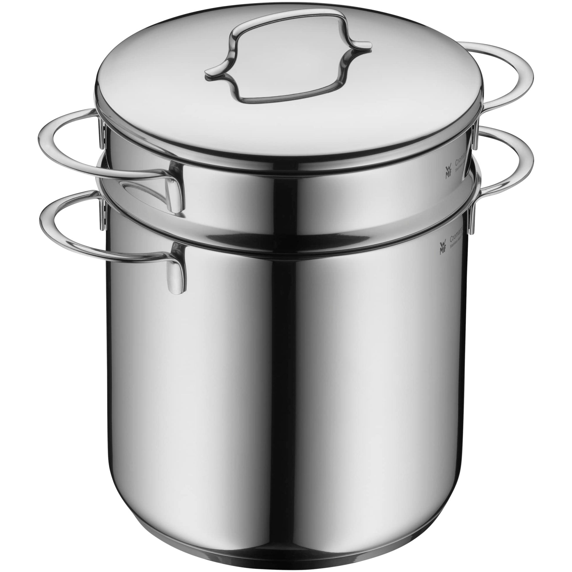 WMF Mini - Batería de Cocina 5 Piezas, Acero Inoxidable Apto para Inducción, 2 Cacerola Baja de 12 cm y 14 cm, 2 Cacerolas Altas de 14 cm y 16 cm , 1 Cazo 14 cm con 4 Tapas de Acero, Apilables