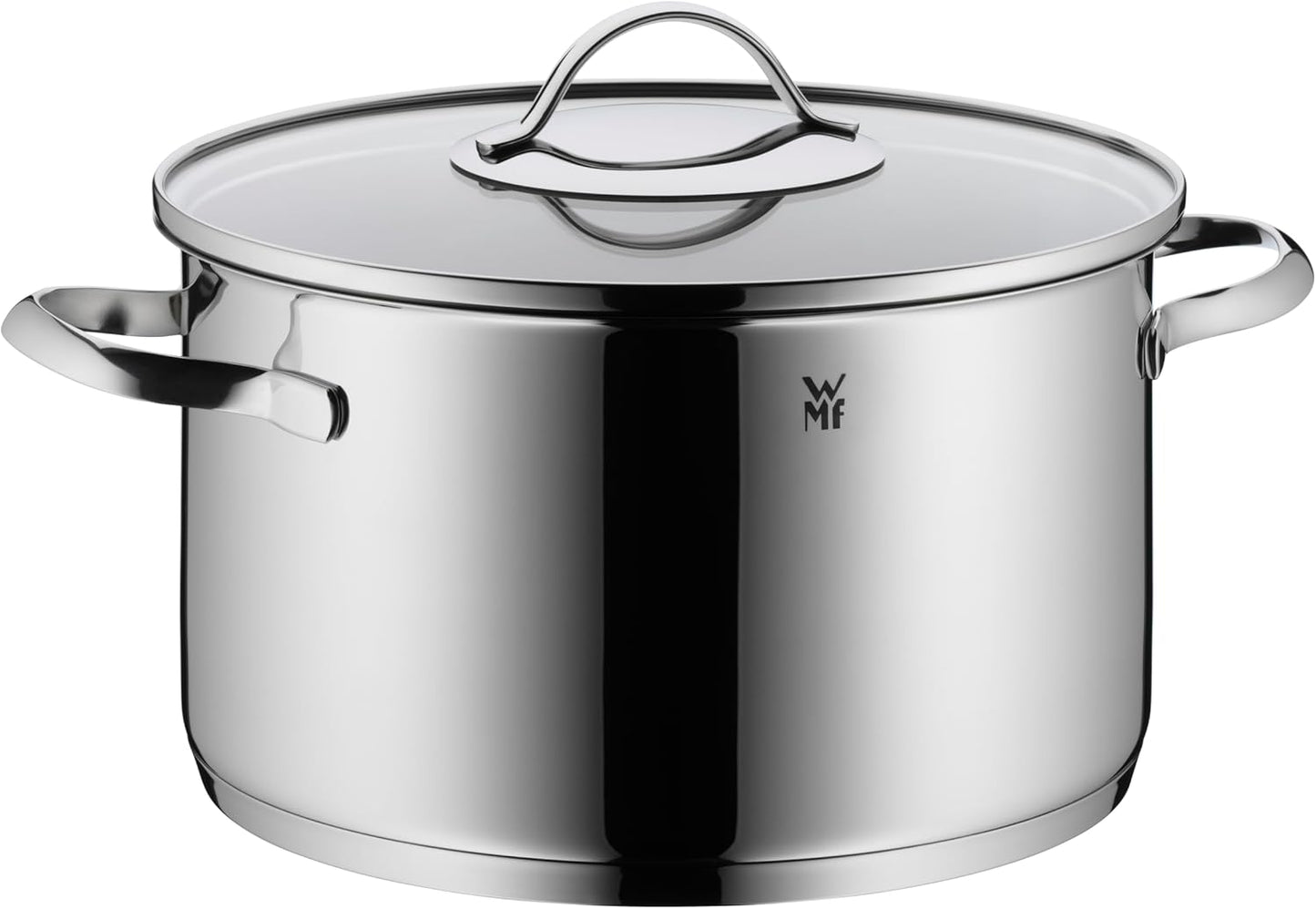 WMF Aparto - Juego de cacerolas para inducción (5 piezas, con tapa de cristal, acero inoxidable Cromargan pulido, sin recubrimiento, aptas para todo tipo de fuegos, sin escala, apto para lavavajillas)