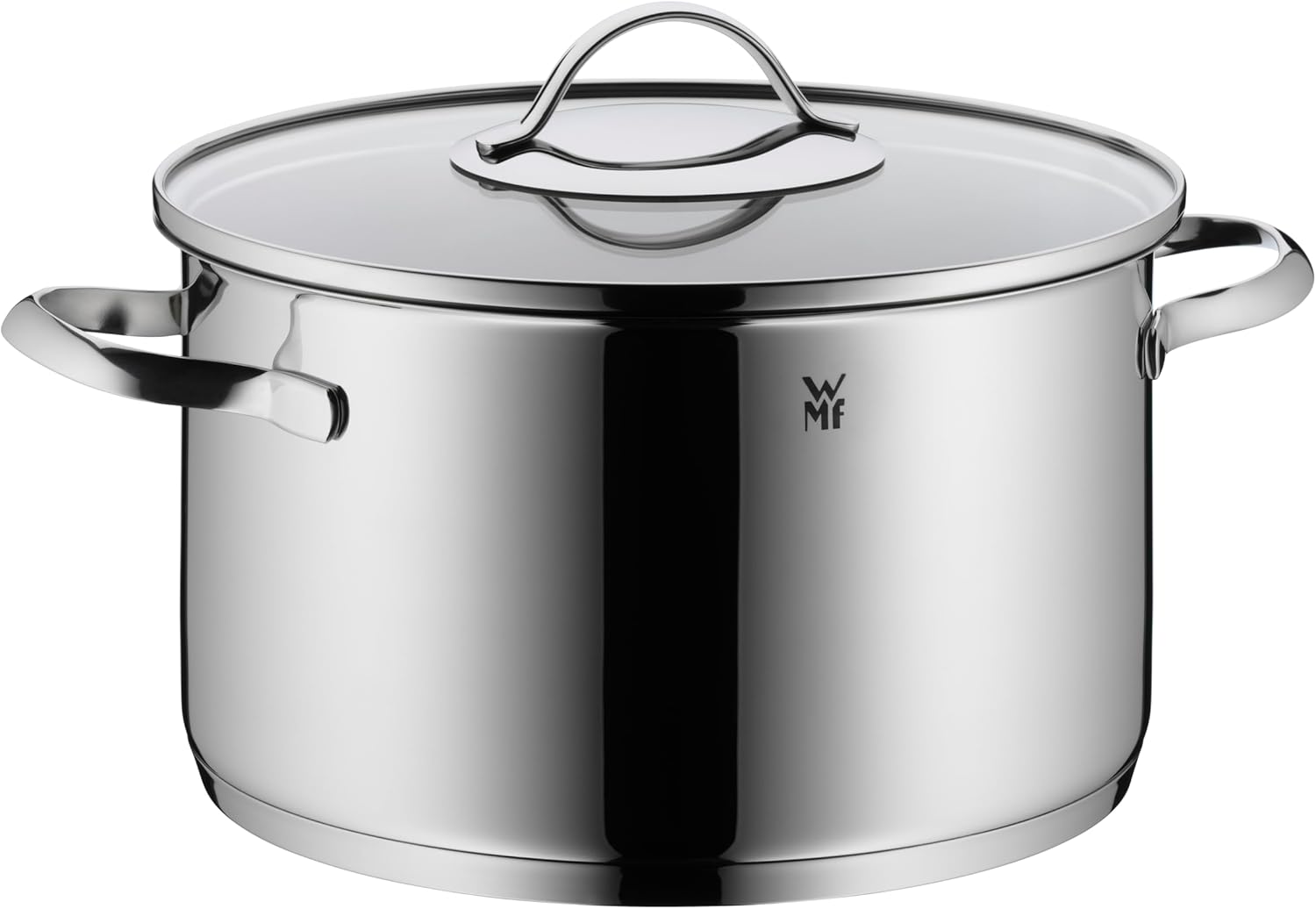 WMF Aparto - Juego de cacerolas para inducción (5 piezas, con tapa de cristal, acero inoxidable Cromargan pulido, sin recubrimiento, aptas para todo tipo de fuegos, sin escala, apto para lavavajillas)