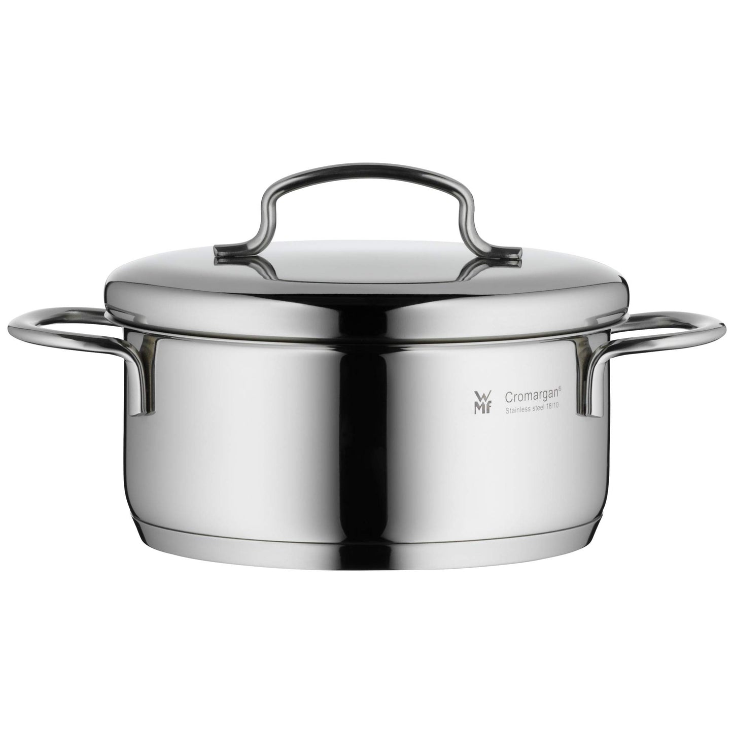 WMF Mini - Batería de Cocina 5 Piezas, Acero Inoxidable Apto para Inducción, 2 Cacerola Baja de 12 cm y 14 cm, 2 Cacerolas Altas de 14 cm y 16 cm , 1 Cazo 14 cm con 4 Tapas de Acero, Apilables