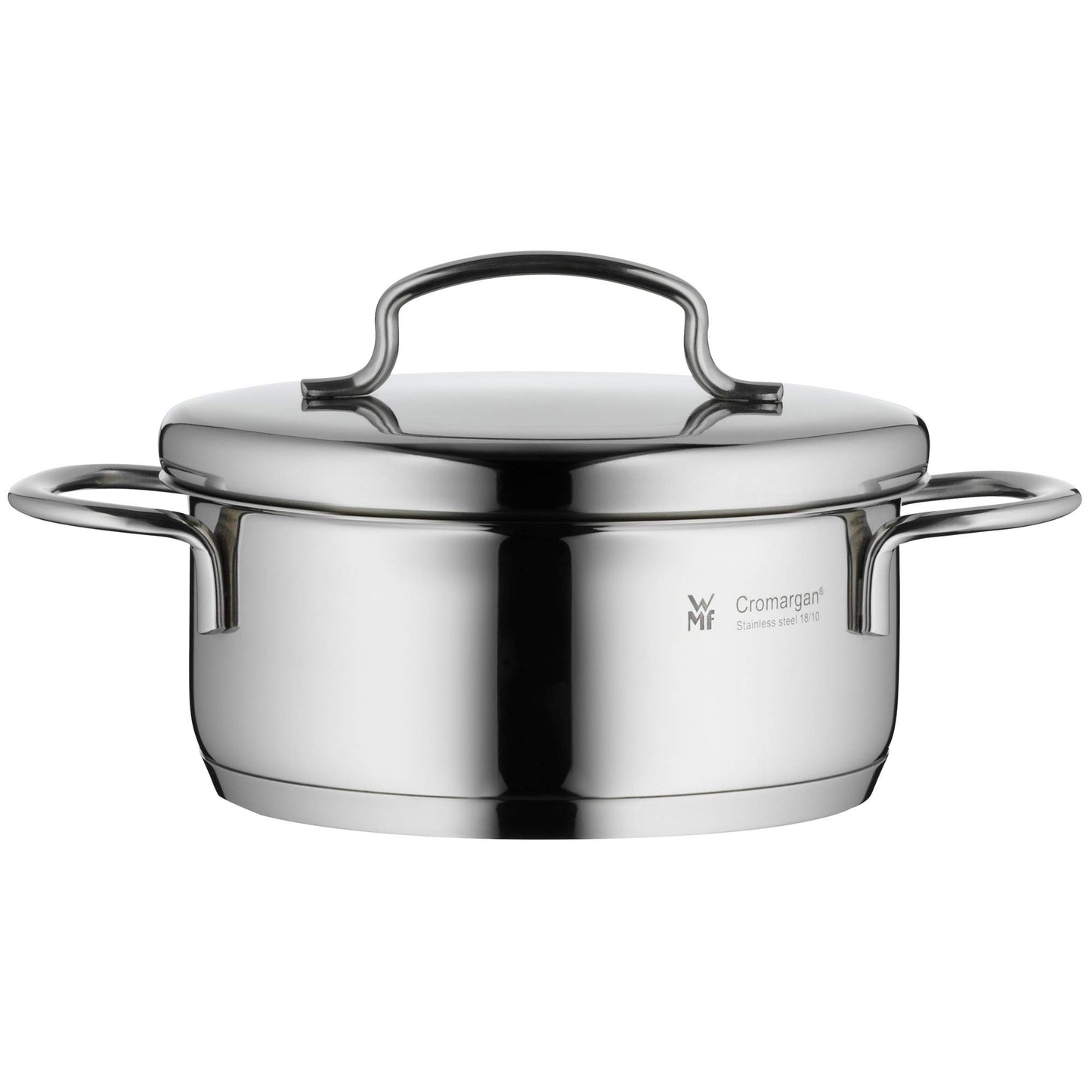 WMF Mini - Batería de Cocina 5 Piezas, Acero Inoxidable Apto para Inducción, 2 Cacerola Baja de 12 cm y 14 cm, 2 Cacerolas Altas de 14 cm y 16 cm , 1 Cazo 14 cm con 4 Tapas de Acero, Apilables