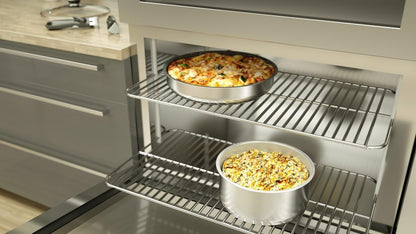 Backen 199911, juego de cocina, 11 piezas, asas desmontables, tapas de vidrio, inducción, acero inoxidable, revestimiento antiadherente, apilable, apto para lavavajillas, garantía 5 años.