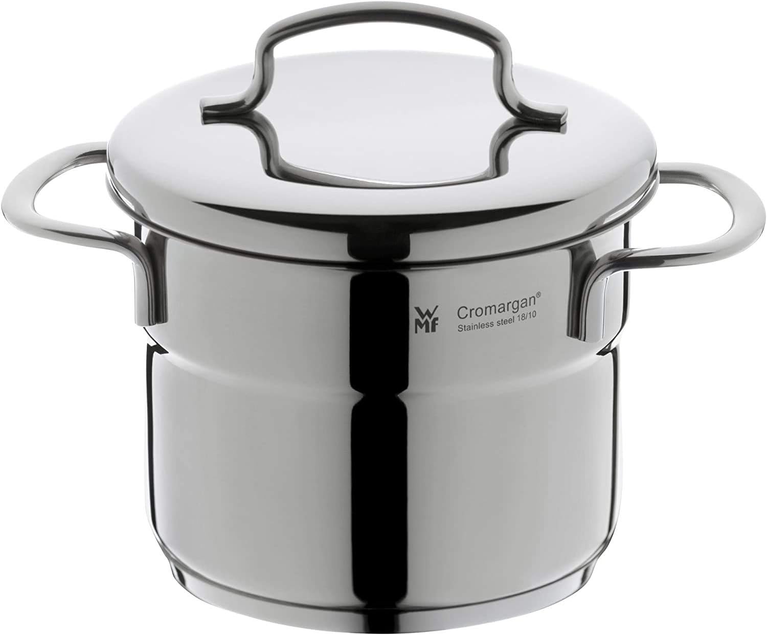 WMF Mini - Batería de Cocina 5 Piezas, Acero Inoxidable Apto para Inducción, 2 Cacerola Baja de 12 cm y 14 cm, 2 Cacerolas Altas de 14 cm y 16 cm , 1 Cazo 14 cm con 4 Tapas de Acero, Apilables