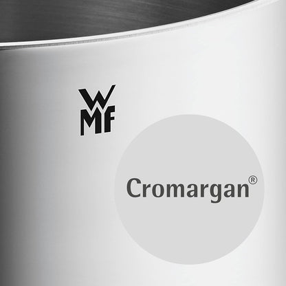 WMF Quaity One - Batería de Cocina 4 Piezas, Acero Inoxidable Apto para Inducción, 3 Cacerolas Altas de 16 cm, 20 cm y 24 cm, 1 Cazo 16 cm con 3 Tapas de Cristal