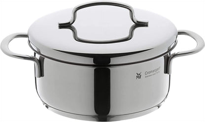 WMF Mini - Batería de Cocina 5 Piezas, Acero Inoxidable Apto para Inducción, 2 Cacerola Baja de 12 cm y 14 cm, 2 Cacerolas Altas de 14 cm y 16 cm , 1 Cazo 14 cm con 4 Tapas de Acero, Apilables