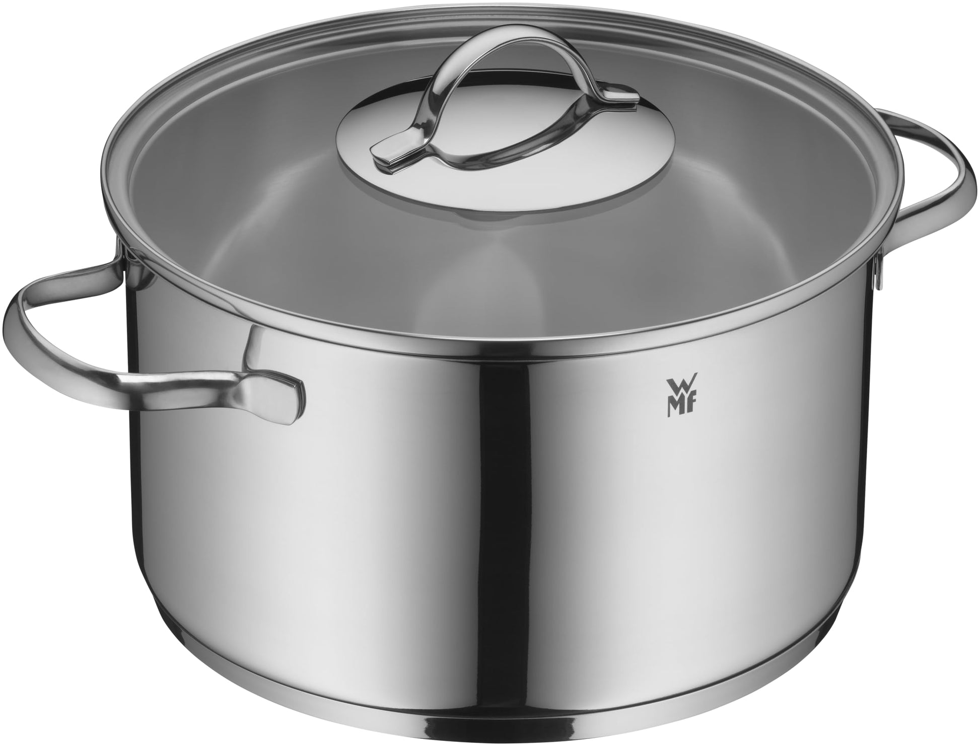 WMF Aparto - Juego de cacerolas para inducción (5 piezas, con tapa de cristal, acero inoxidable Cromargan pulido, sin recubrimiento, aptas para todo tipo de fuegos, sin escala, apto para lavavajillas)