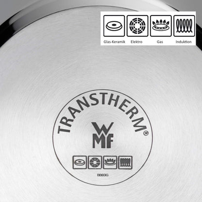 WMF Astoria Batería de Cocina (5 Piezas), Cristal, Acero Inoxidable Cromargan, Apta para Todo Tipo de cocinas Incluso inducción